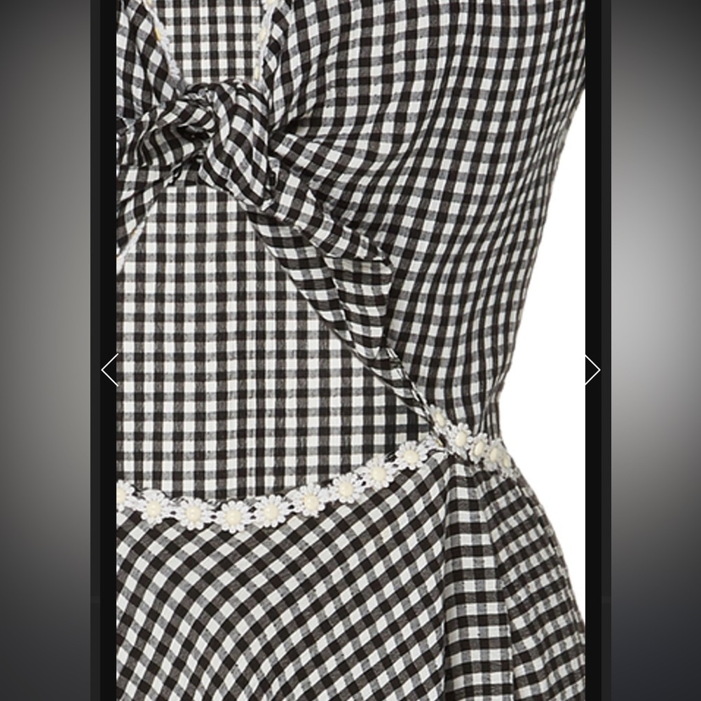 Solid And Stiped Gingham Daisy Cut Out Dress - Li… - image 8